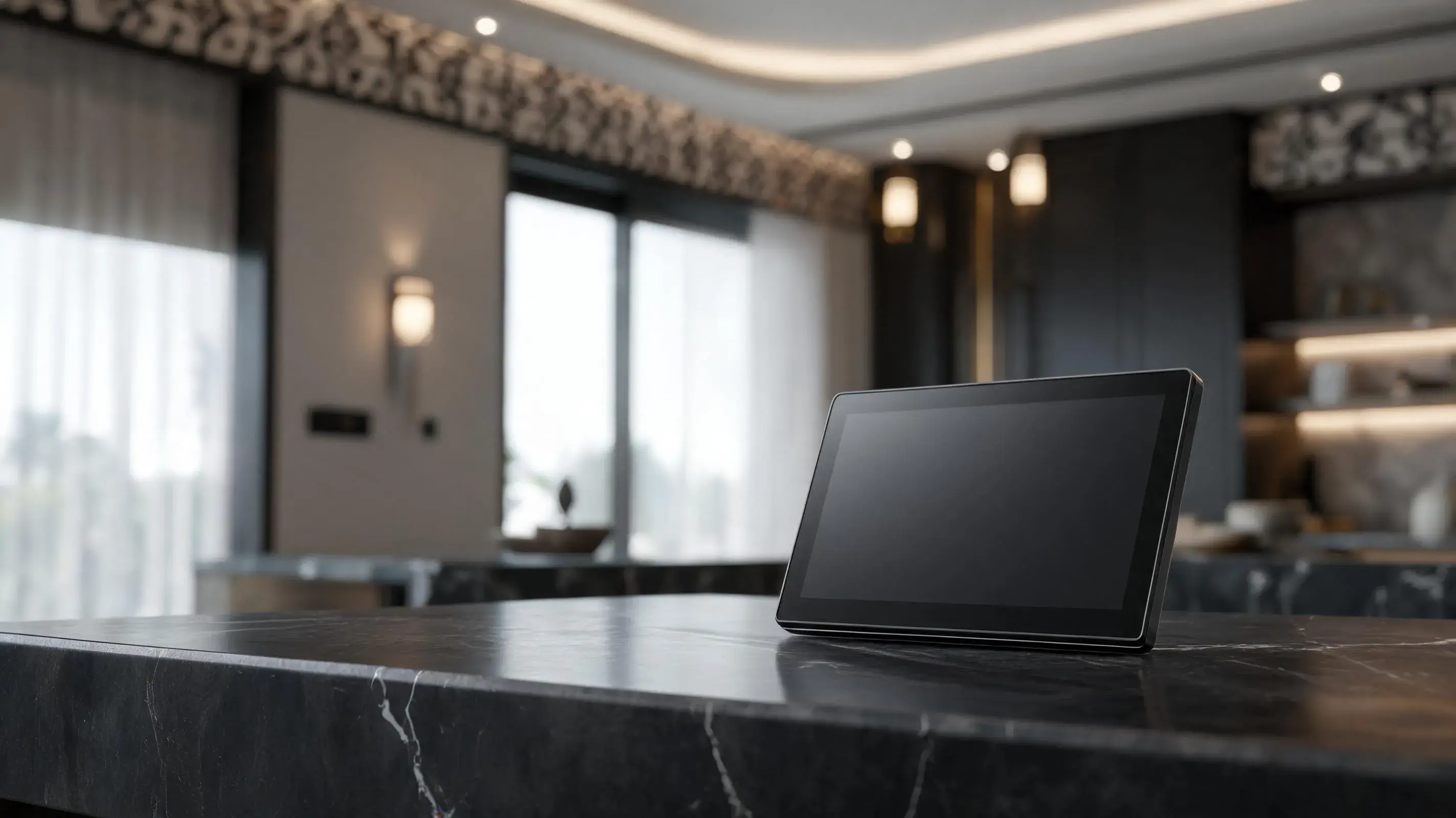 Luxury villa with advanced smart home automation system and integrated lighting control